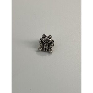 Vintage‎ Silver Happy Frog Bead Charm